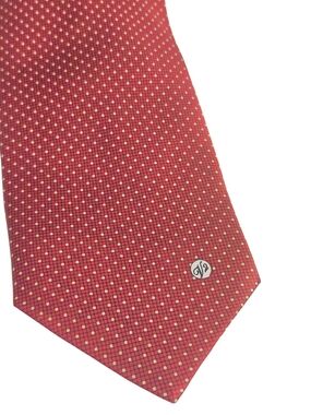 Vintage Versace Classic Silk Tie Red Gold Medusa Made in Italy Designer Tie